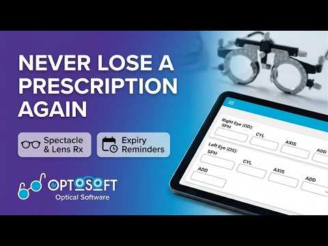 OptoSoft optical software customer management and prescription Rx management demo video