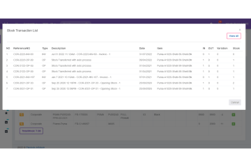 Frame transactions with inventory